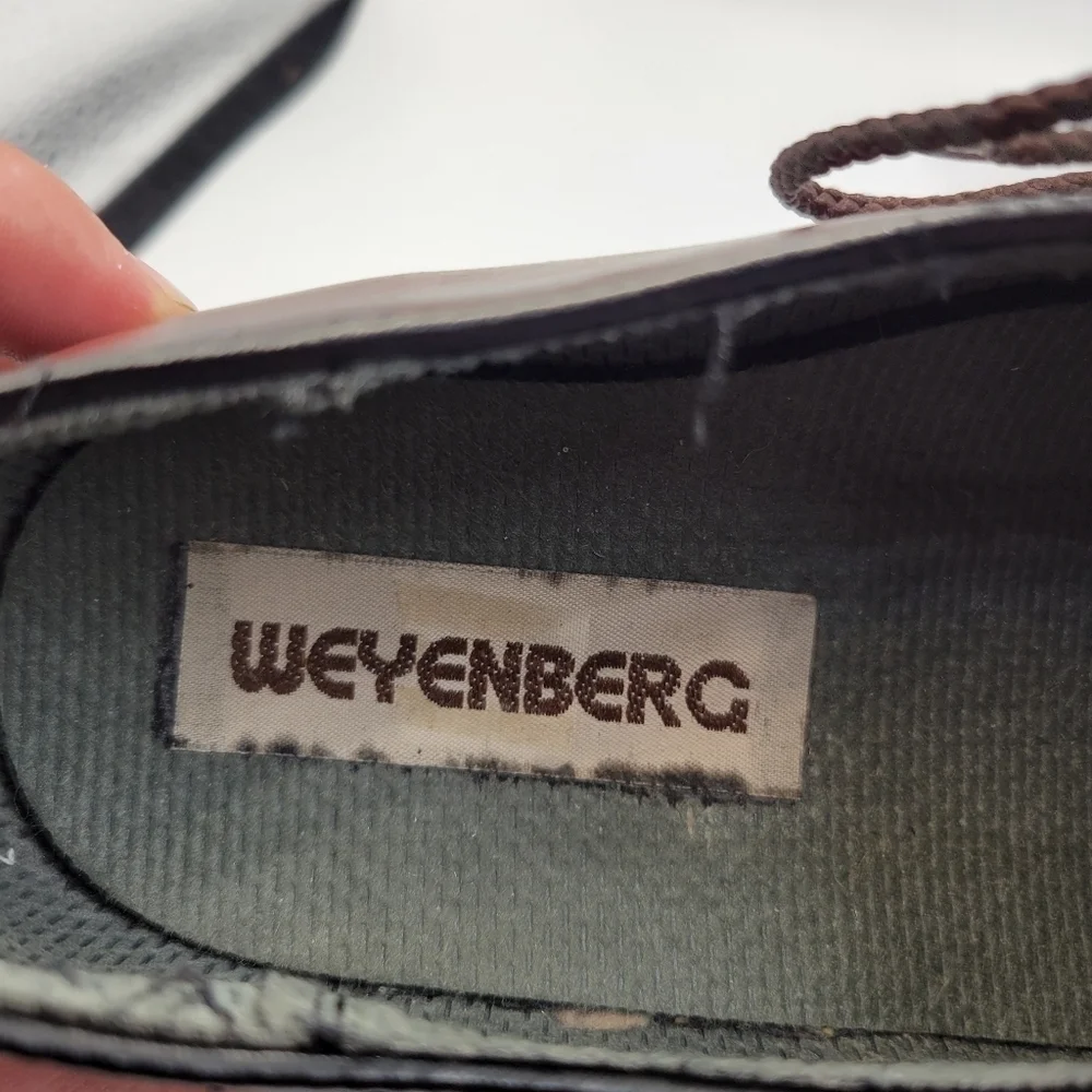 Weyenberg Mens Derby Oxfords Rich Brown Leather Sz 9